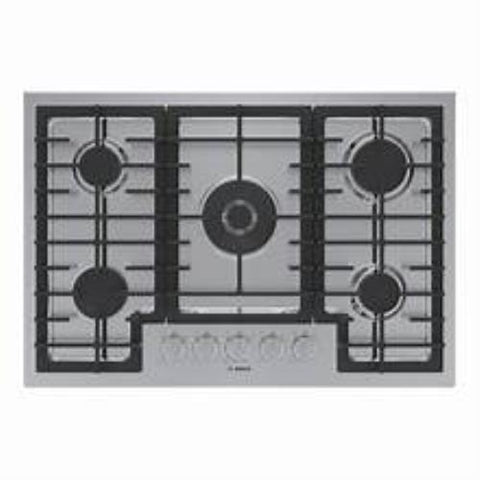 Bosch 800 Series NGM8059UC 30 inch Stainless Steel Built-In Gas Cooktop Perfect - Alabama Appliance