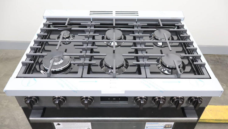 Bosch 36" Black Stain 3.4 Cu.Ft 800 Series 6 Sealed Burners Gas Range HGS8645UC