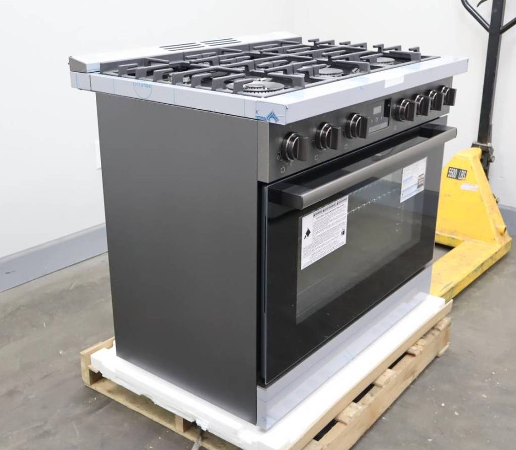 Bosch 36" Black Stain 3.4 Cu.Ft 800 Series 6 Sealed Burners Gas Range HGS8645UC