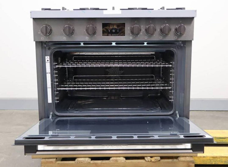 Bosch 36" Black Stain 3.4 Cu.Ft 800 Series 6 Sealed Burners Gas Range HGS8645UC