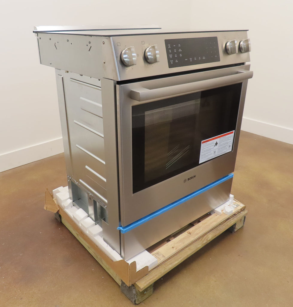 Bosch 800 Series HEI8056U 30" Warming Zone Slide-In Electric Range