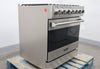 Viking 3 Series 30" 5 Burner 4.7cu.ft Freestanding Dual Fuel Range RVDR33015BSS