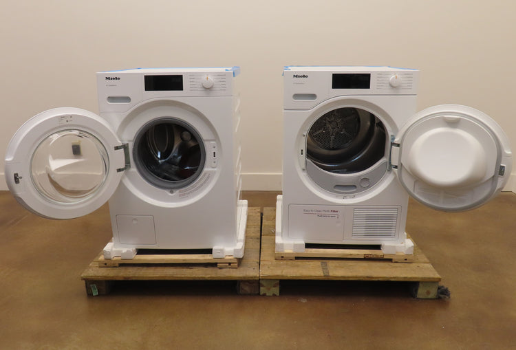 Miele 24" White Front Load Washer and Dryer Set WXD160 /TXD160WP Full Warranty