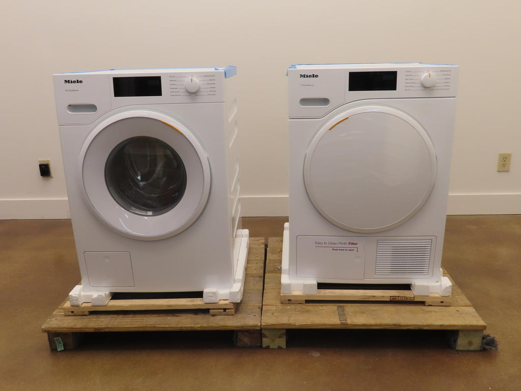 Miele 24" White Front Load Washer and Dryer Set WXD160 /TXD160WP Full Warranty