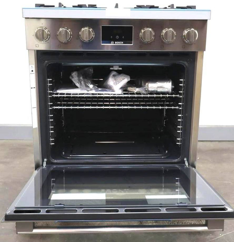 Bosch 30" 5 Burner 3.6 Cu.ft SS Freestanding 800 Series Gas Range HGS8055UC