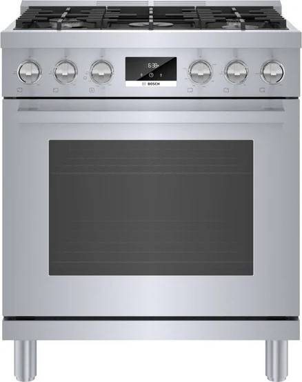 Bosch 30" 800 Series Stainless 5 Burner 3.6 Cu.ft Freestand Gas Range HGS8055UC