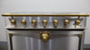 La Cornue CornueFe 90 36" Freestanding 3.81 cu.ft SS Brass Induction Range C9IFI - Alabama Appliance