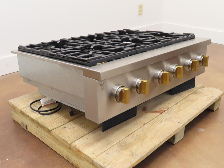 Monogram Statement Series ZGU366NT2SS 36 Inch Slide-In Professional Gas Rangetop