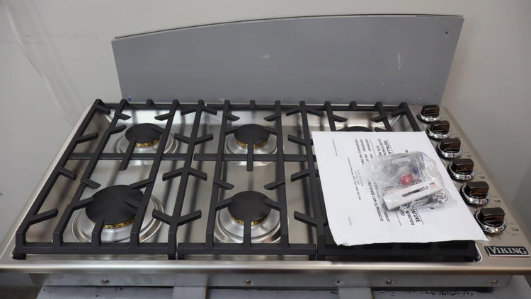 Viking Professional 5 Series 36" S.S 6 Burners Gas Cooktop VGSU53616BSS Picutres