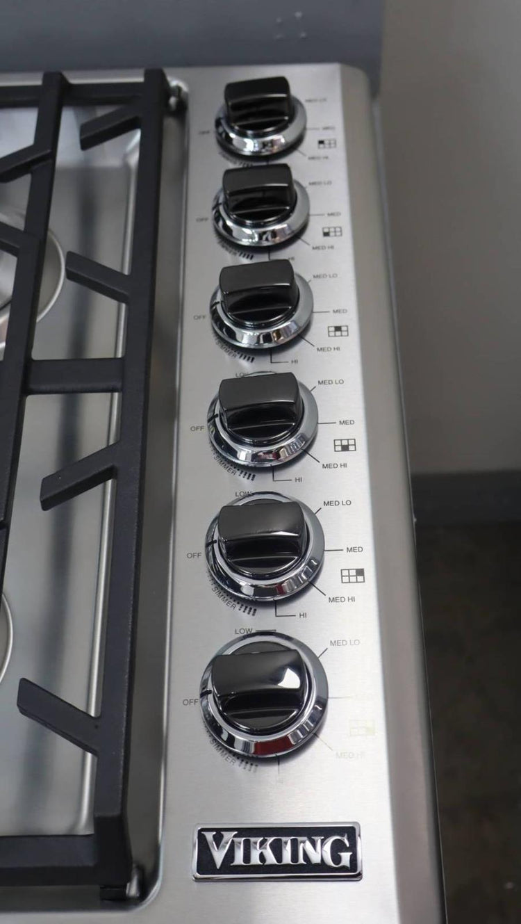 Viking Professional 5 Series 36" S.S 6 Burners Gas Cooktop VGSU53616BSS Picutres