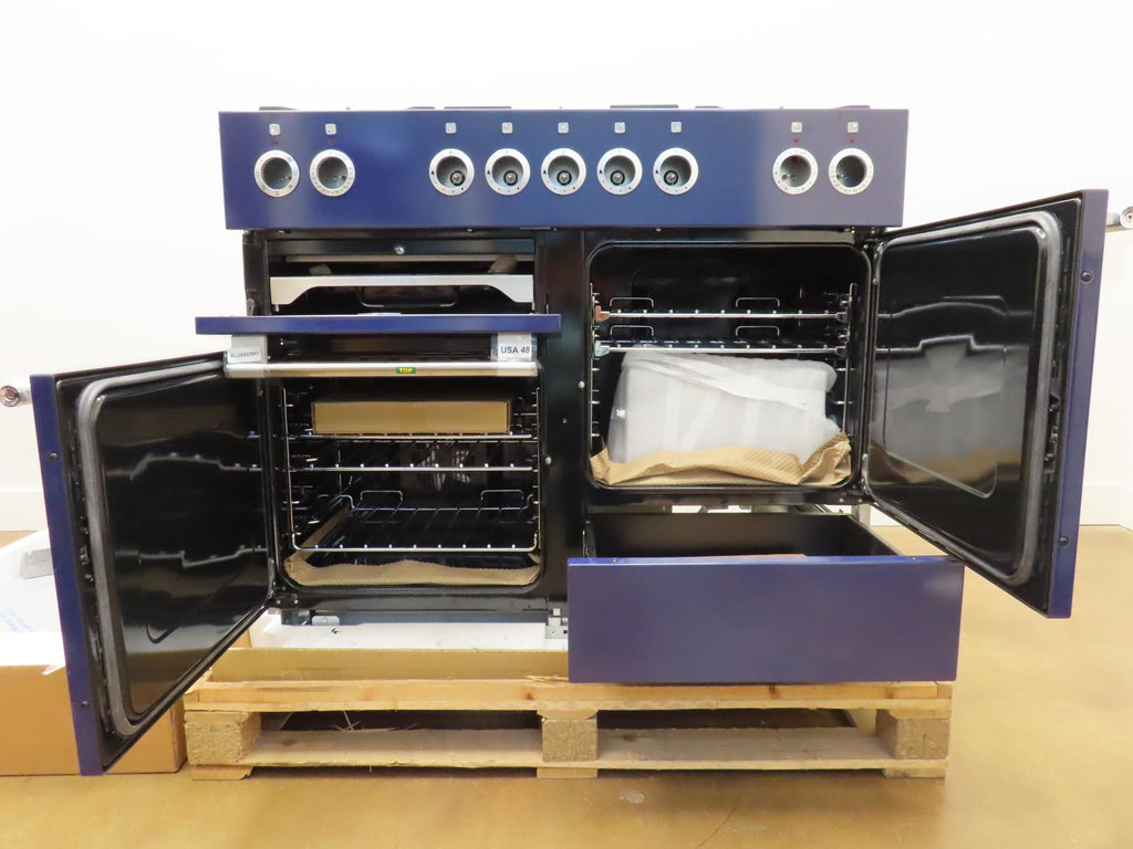 AGA Mercury AMC48DFBBY 48" Freestanding Dual Fuel Blueberry - Midnight Sky Range