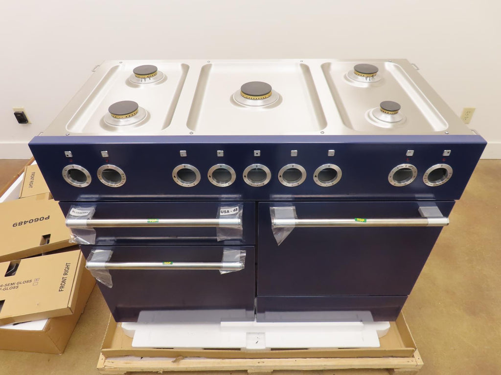 AGA Mercury AMC48DFBBY 48" Freestanding Dual Fuel Blueberry Range With 5 Burners