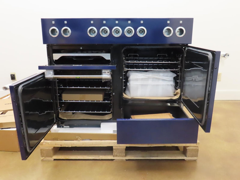 AGA Mercury AMC48DFBBY 48" Freestanding Dual Fuel Blueberry Range With 5 Burners