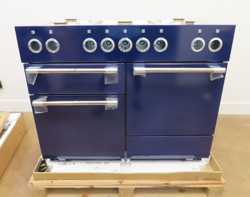 AGA Mercury AMC48DFBBY 48" Freestanding Dual Fuel Blueberry Range