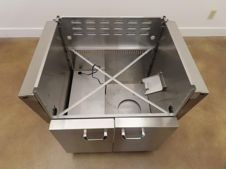 Cart with Front Storage Access Doors for a Lynx L30TRFLP Grill