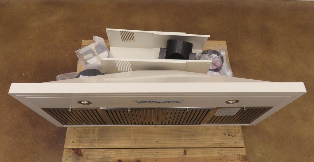 AGA AMCHD44IVY 44" Ivory 600 CFM Blower Mount Range Hood with 600 CFM Blower