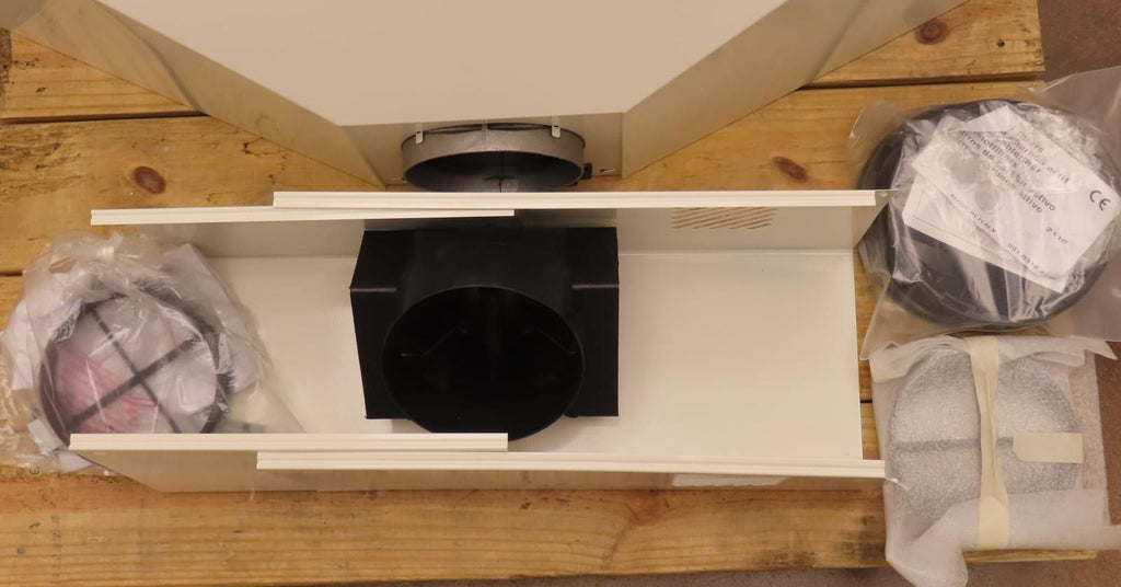 AGA AMCHD44IVY 44" Ivory 600 CFM Blower Mount Range Hood with 600 CFM Blower