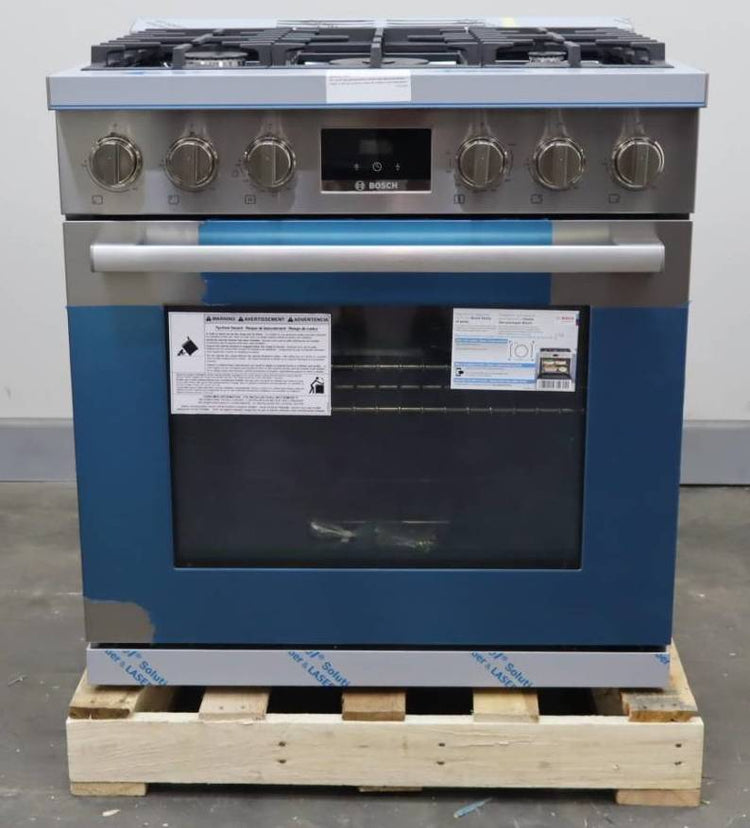 Bosch 800 Series 30" 5 Burner 3.6 Cu.ft SS Freestanding Gas Range HGS8055UC