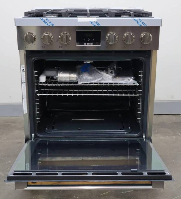 Bosch 30" 5 Burner 3.6 Cu.ft. Freestand Gas Stainless 800 Series Range HGS8055UC