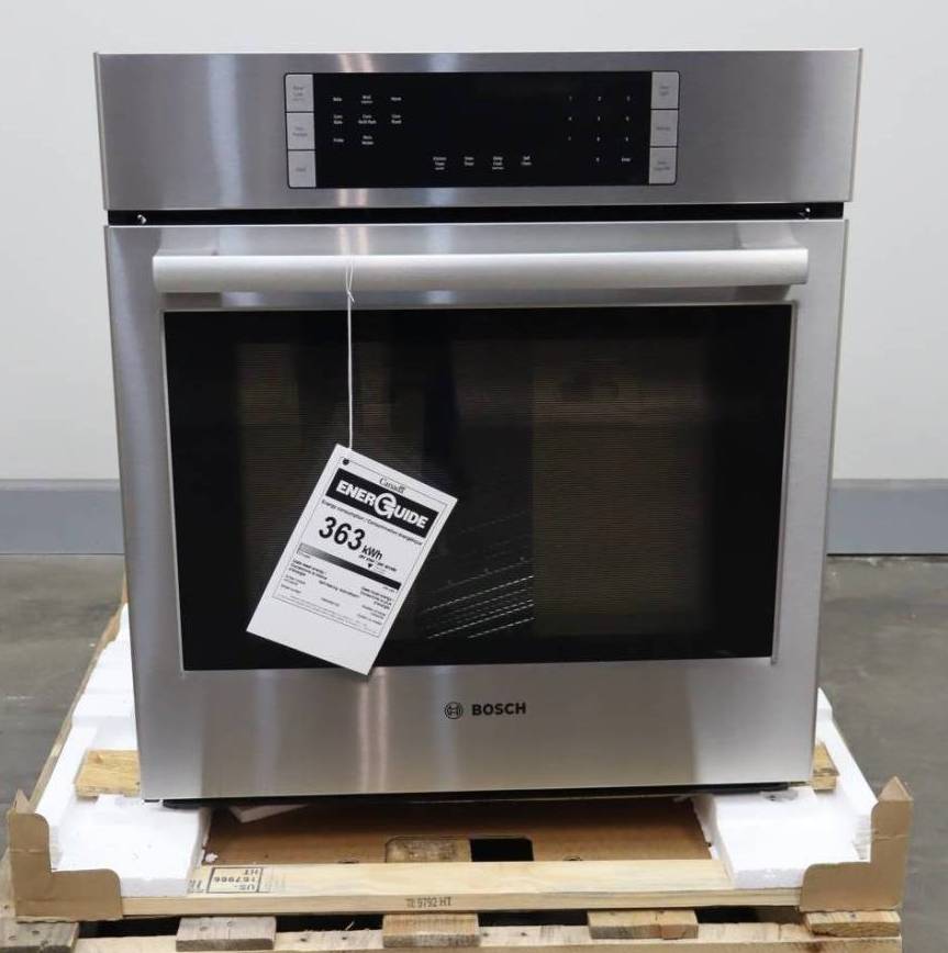 Bosch 27" 800 Series SS EcoClean Convection Single Electric Wall Oven HBN8451UC