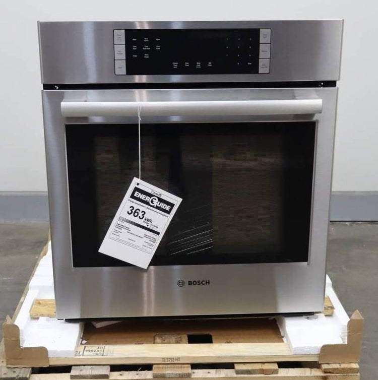 Bosch 27" 800 Series SS EcoClean Convection Single Electric Wall Oven HBN8451UC