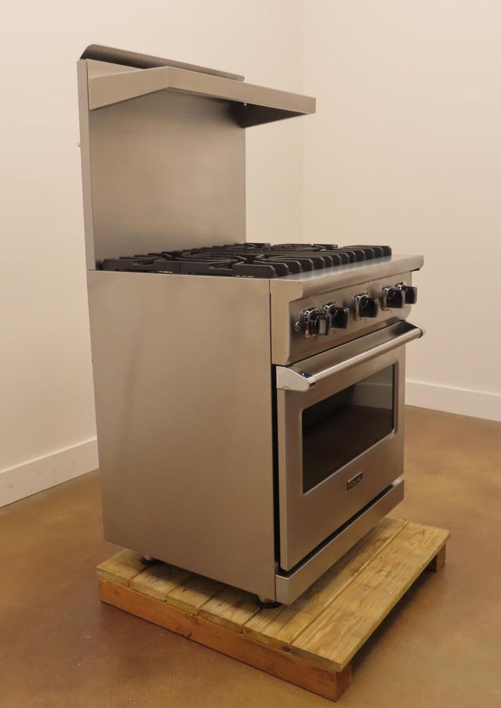 Viking Professional 5 Series 30" 4 Burners Gas Range VGR5304BSS w/ high shelf