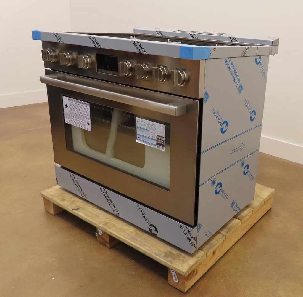 Bosch 800 Series HGS8655UC 36" Stainless Gas Range with 6 Sealed Burners - Alabama Appliance