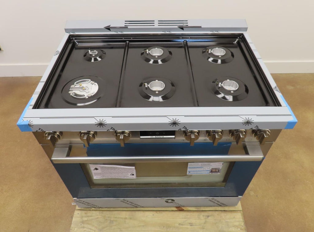 Bosch 800 Series HGS8655UC 36" Stainless Gas Range with 6 Sealed Burners Pics