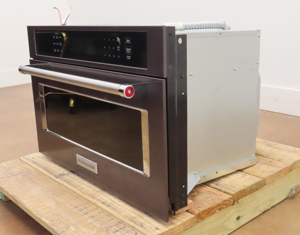 KitchenAid KMBP100EBS 27" Single Black Stainless Steel Electric Wall Oven