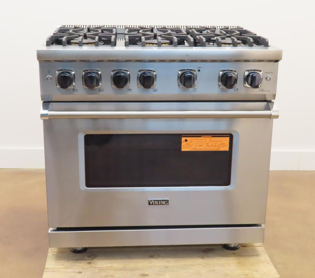 Viking 5 Series VGR5366BSS 36" Pro-Style Gas Range Stainless Steel 2017 Model