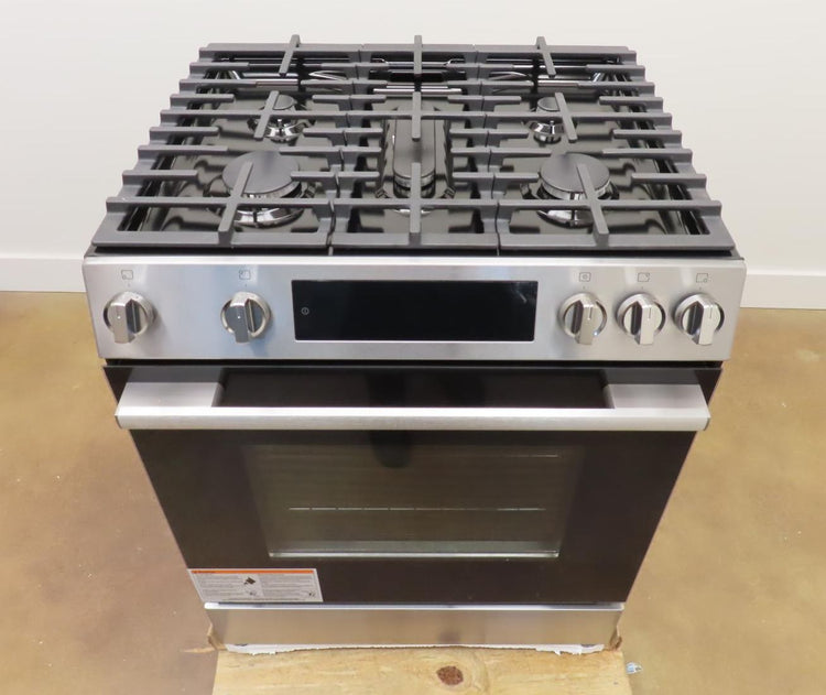 Bosch 100 Series HGF1050MUC 30 Inch Slide-In Stainless Steel Gas Range