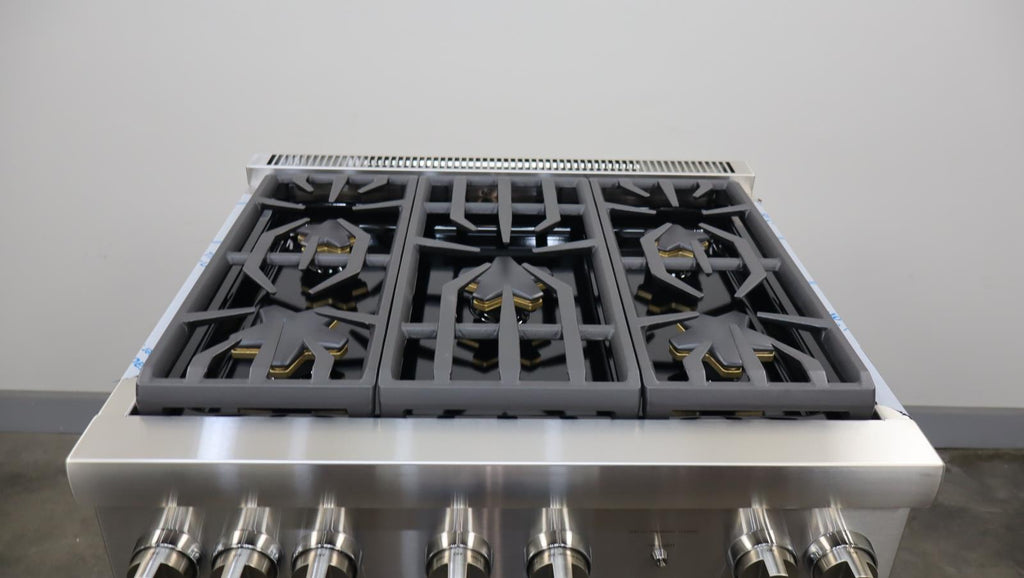 Thermador 30 Inch Stainless Freestanding Professional Dual Fuel Range PRD304WHU