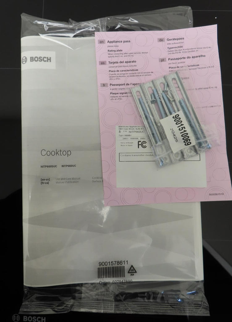 Bosch Benchmark Series NITP660UC 36" Induction Smart Cooktop With Full Warranty