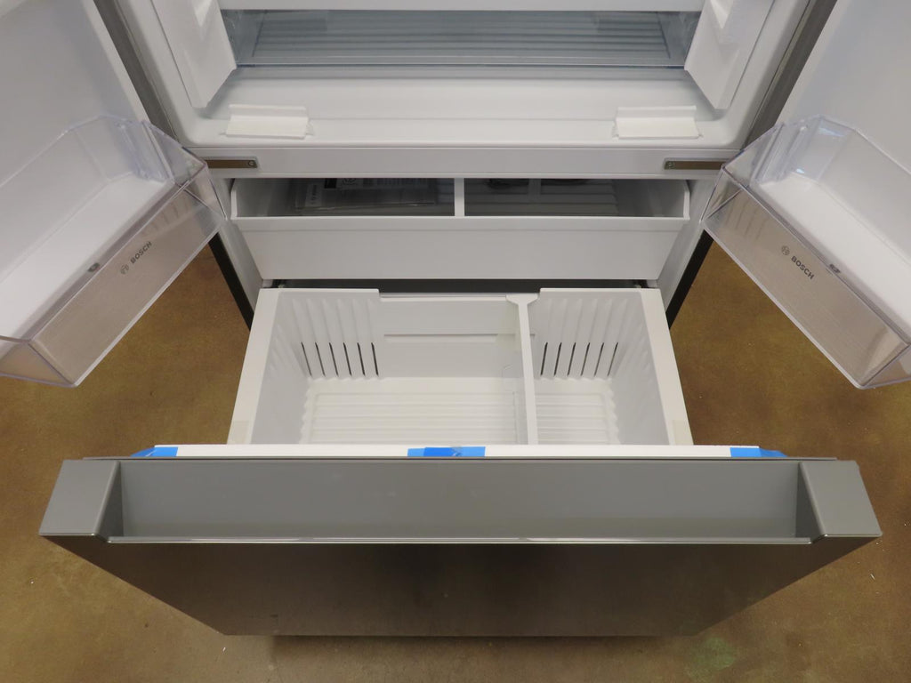 Bosch 100 Series B36FD10ENS 36" Freestanding French Door Smart Refrigerator