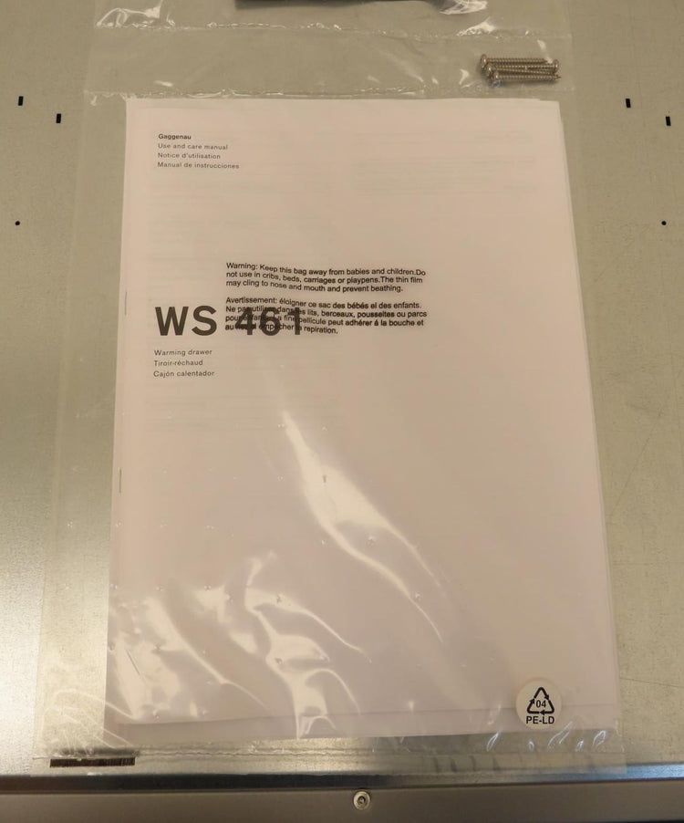 Gaggenau 400 Series WS461710 24 Inch Warming Drawer 0.75 cu. ft. Capacity