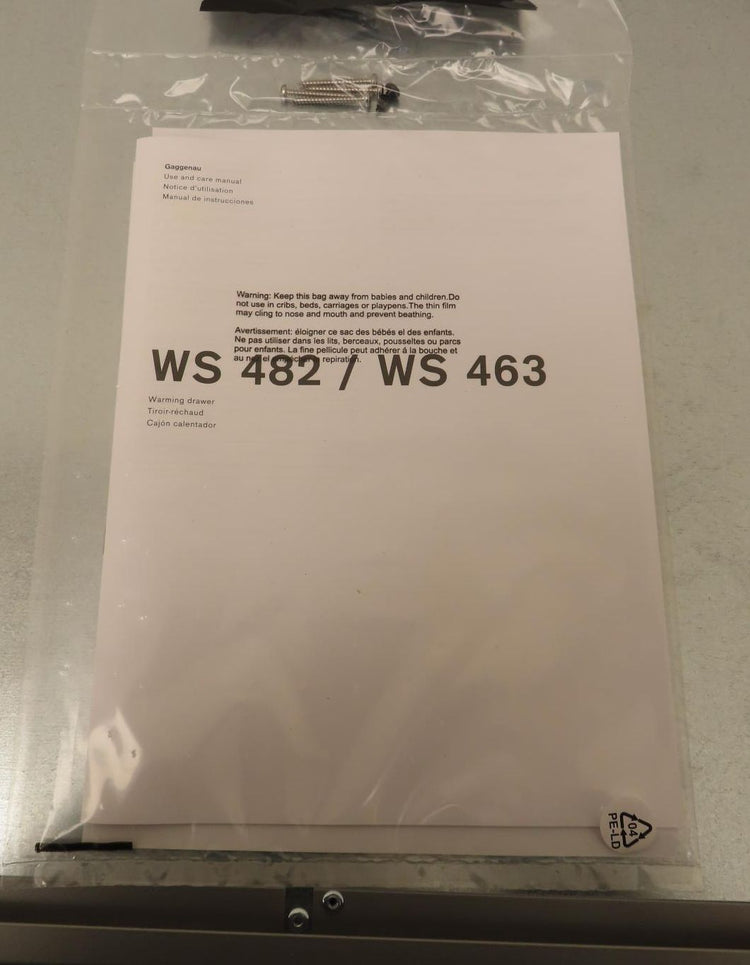 Gaggenau 400 Series WS463710 24" 1.0 cu. ft. Capacity Warming Drawer