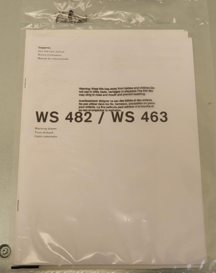 Gaggenau 400 Series WS463710 24" 1.0 cu. ft. Capacity Warming Drawer Images