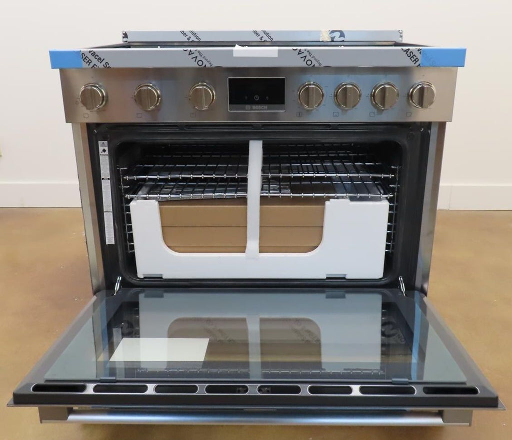 Bosch 800 Series HGS8655UC 36" Stainless Gas Range with 6 Sealed Burners Pics