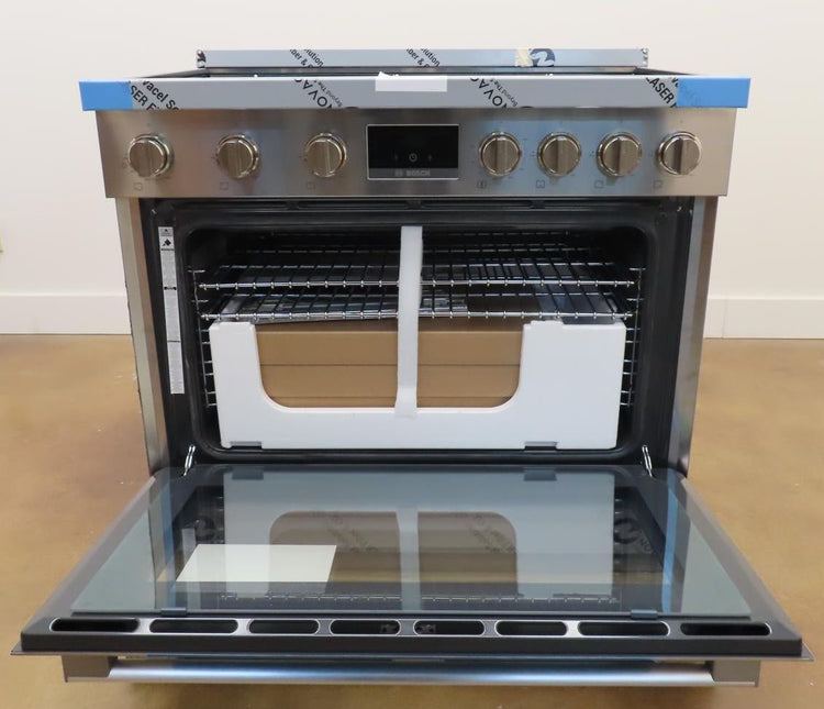 Bosch 800 Series HGS8655UC 36" Stainless Gas Range with 6 Sealed Burners Pics