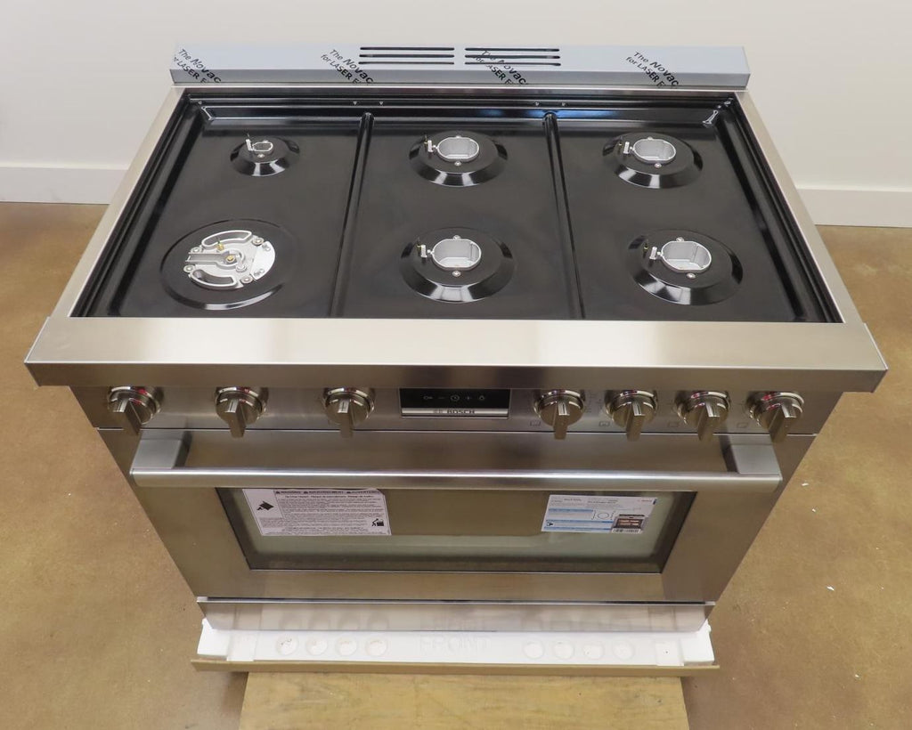 Bosch 800 Series HDS8655U 36" 6 Burner Dual Fuel Convection Range - Alabama Appliance