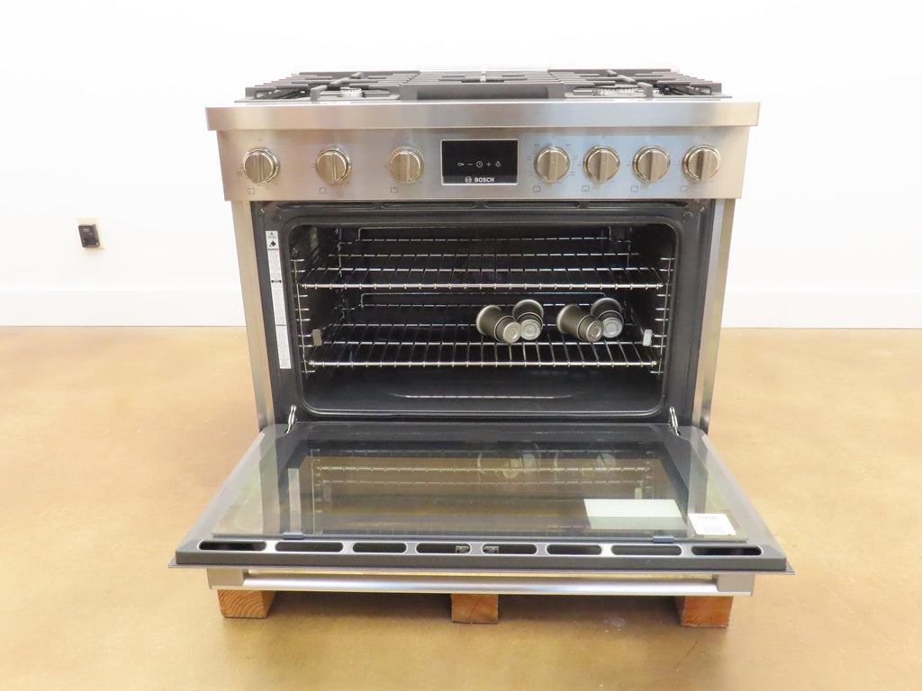 Bosch 800 Series HDS8655U 36" 6 Burner Dual Fuel Convection Range Full Warranty