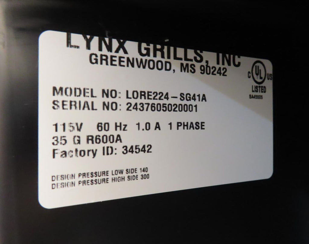 Lynx LN24REFGR 24" Built-In Outdoor All Refrigerator with 5.3 Cu. Ft. Capacity - Alabama Appliance