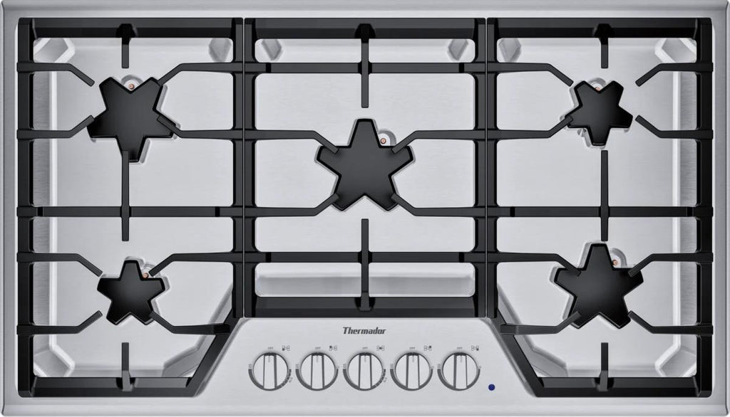 Thermador Masterpiece Series 36" Stainless 5 Sealed Burner Cooktop SGSX365TS - Alabama Appliance