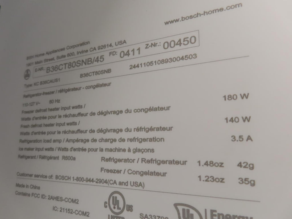 Bosch 800 Series B36CT80SNB 36" French Door Black Stainless Refrigerator