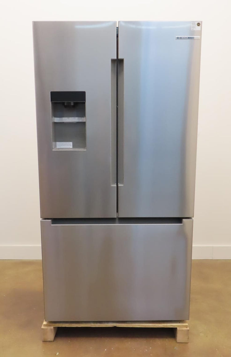 Bosch 100 Series B36CD10ENS 36" Freestanding French Door Smart Refrigerator - Alabama Appliance