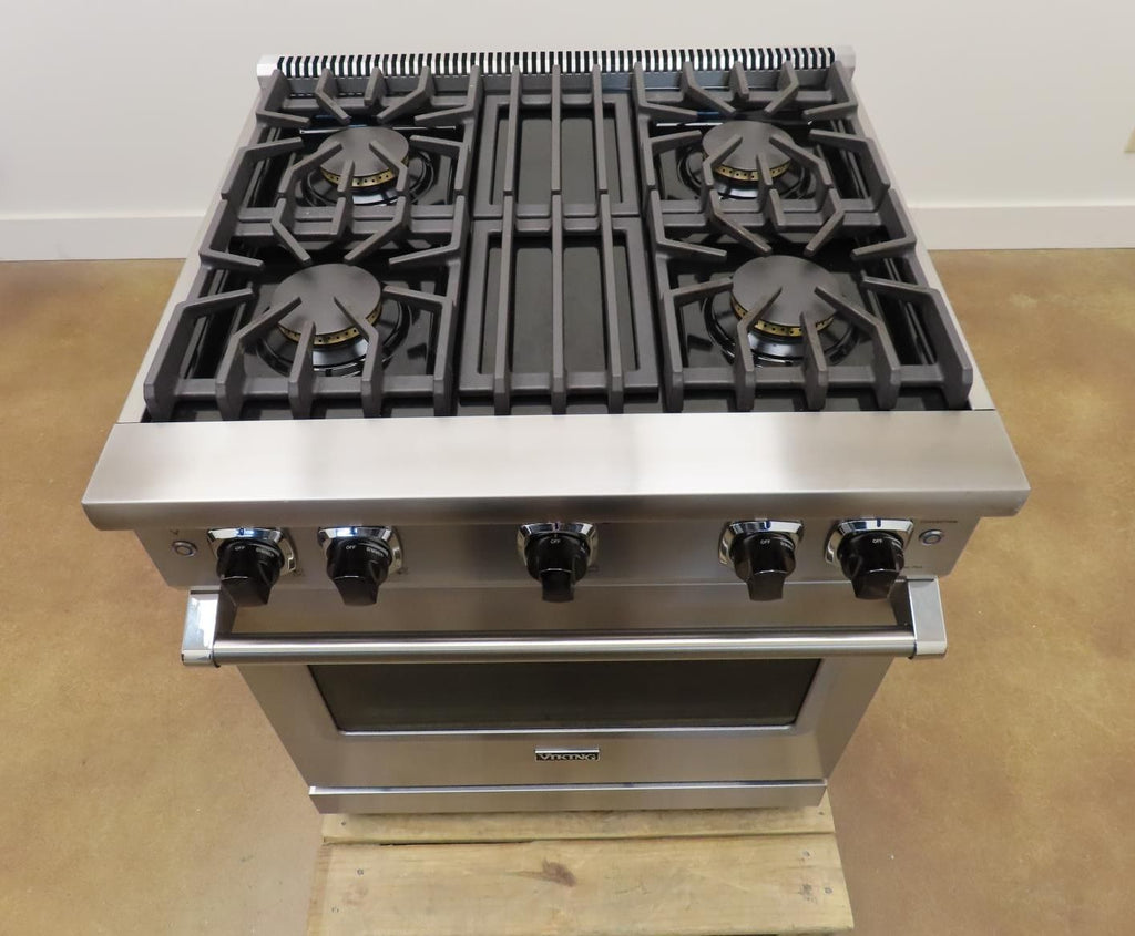 Viking Professional 5 Series 30" 4 Burners Gas Range VGR5304BSS 2025 Model - Alabama Appliance