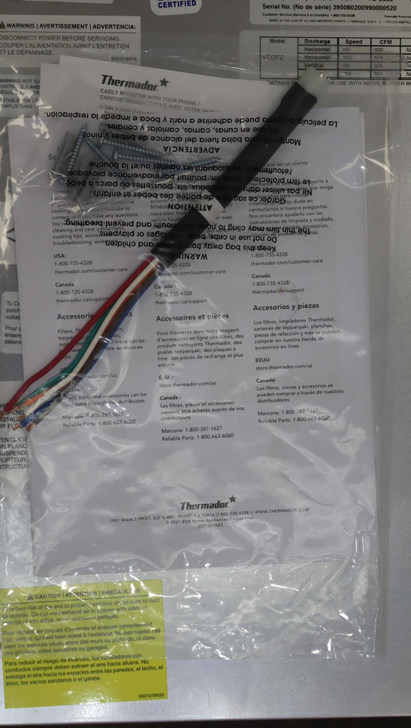 Thermador 1000 CFM Inline Blower VTI2FZ
