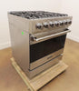 Viking 3 Series RVDR33025BSSLP 30" 5 Sealed Burners Freestanding Dual Fuel Range - Alabama Appliance