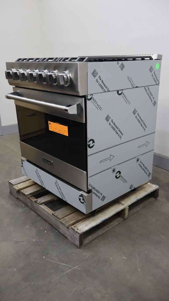 Viking 3 Series 2025 30" 5 Burner SS Freestanding Dual Fuel Range RVDR33025BSS