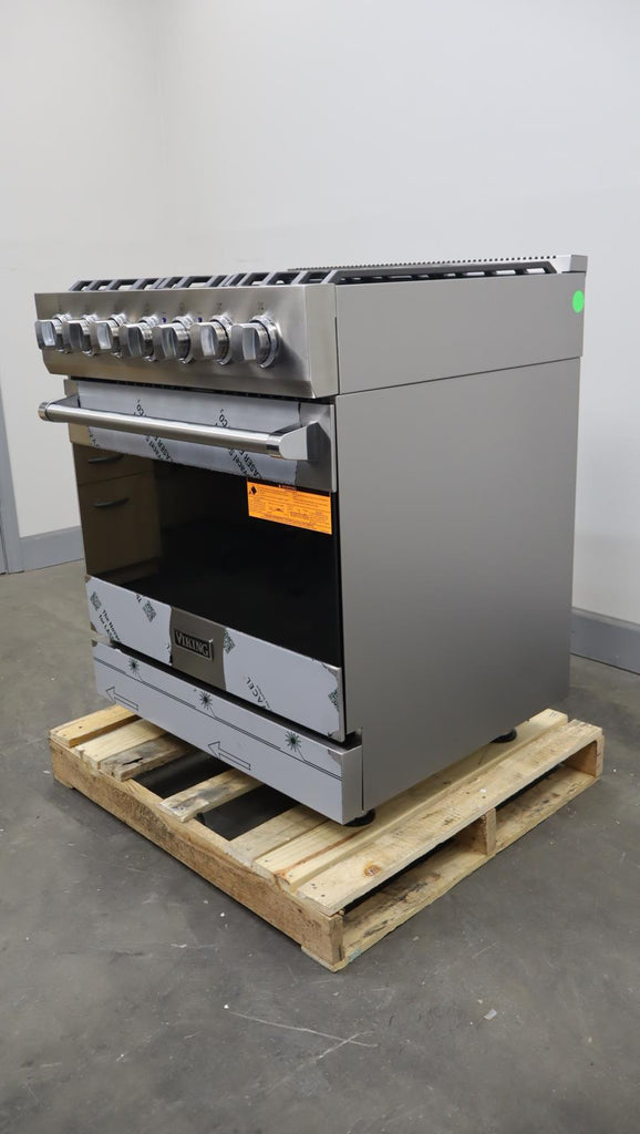 Viking 3 Series 2025 30" 5 Burner SS Freestanding Dual Fuel Range RVDR33025BSS